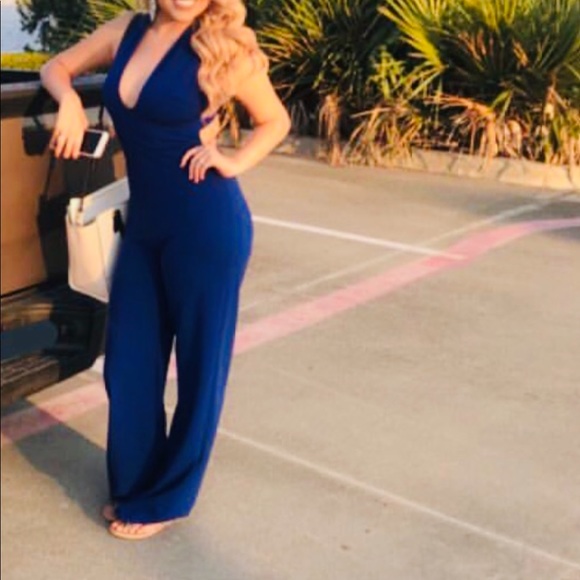 Royal Blue Jumpsuit - Picture 1 of 2